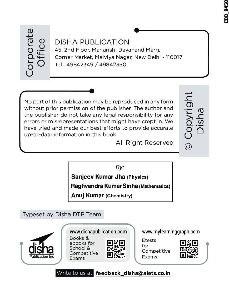20 Years JEE MAIN Chapter-wise Solved Papers (2002 - 21) 13th Edition - Page 3