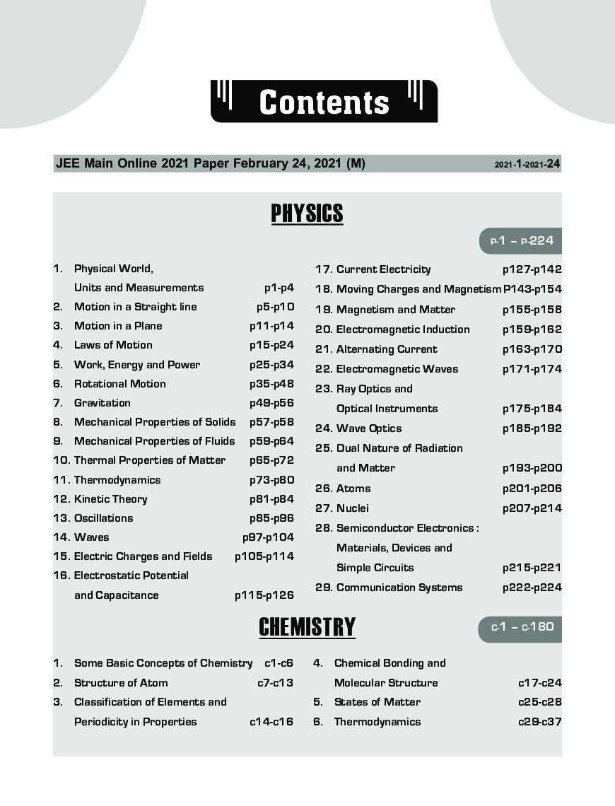 20 Years JEE MAIN Chapter-wise Solved Papers (2002 - 21) 13th Edition - Page 4