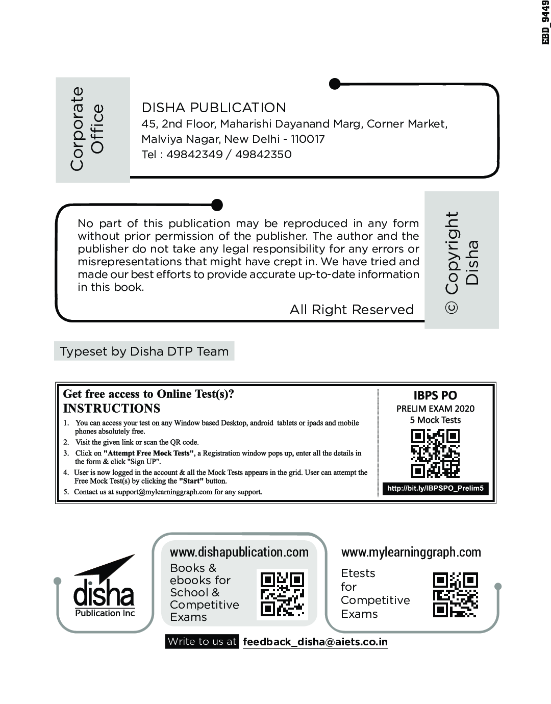 20 Practice Sets for IBPS PO/ MT Preliminary Exam with 5 Online Tests 6th Edition - Page 3