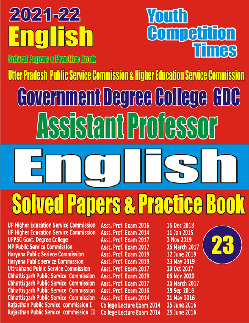 2021-22 U.P. Higher /GDC Assistant Professor English - Page 1