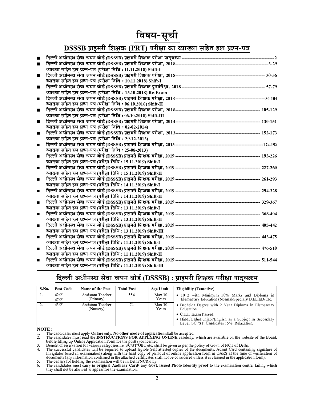 2021-22 DSSSB PRT सहायक अद्ध्यापक  - Page 3