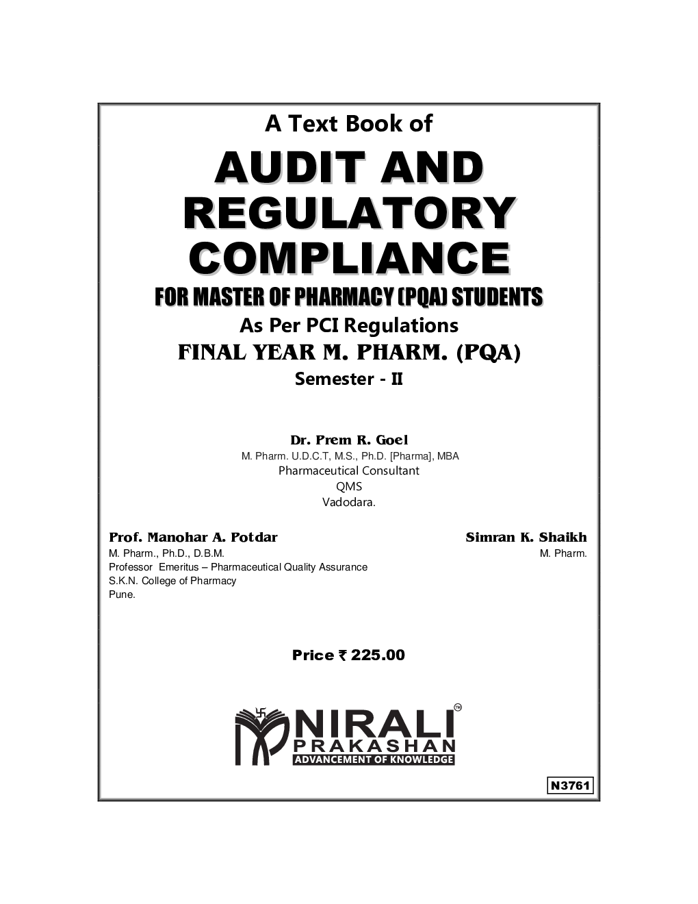 Audit And Regulatory Compliance For Master Of Pharmacy (QAT) Students - Page 2