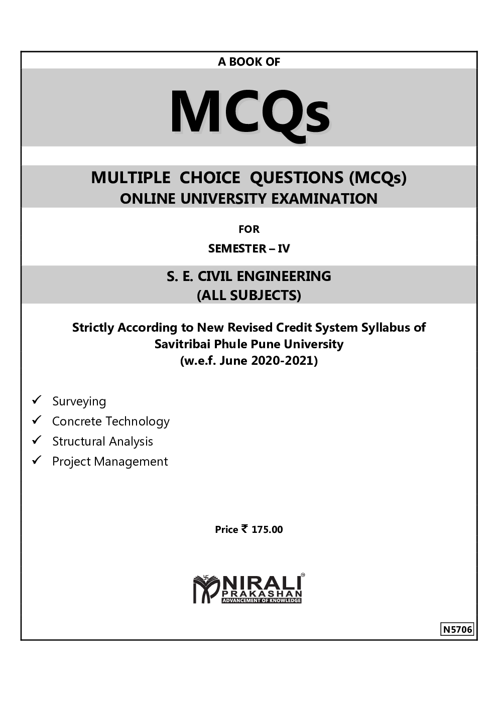 MCQ Practice Book for All Subjects of Second Year in Civil Engineering for Semester 4 - Page 2