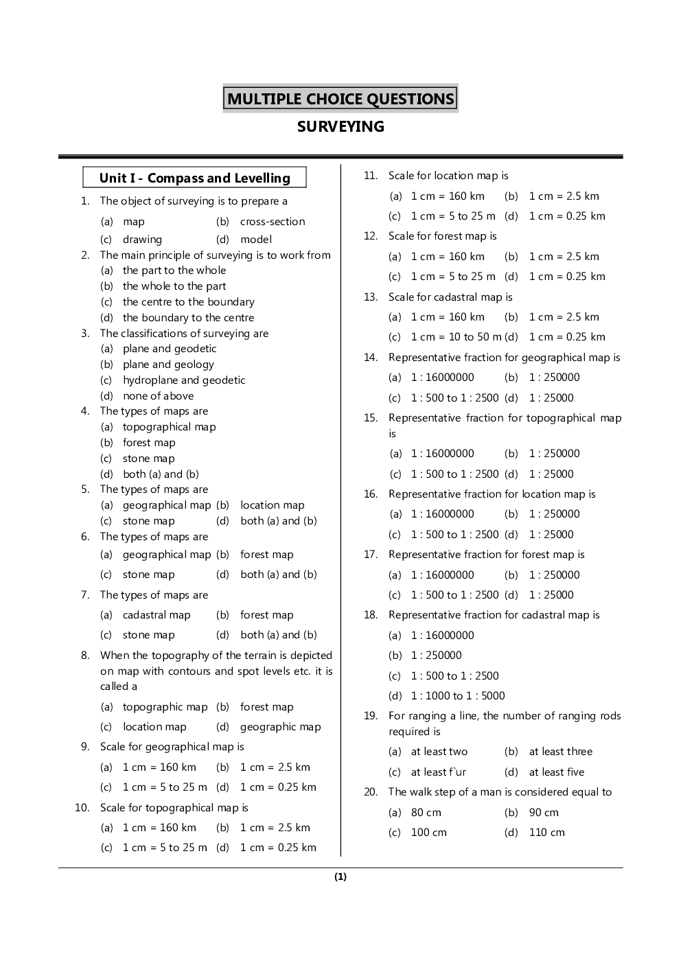 MCQ Practice Book for All Subjects of Second Year in Civil Engineering for Semester 4 - Page 5