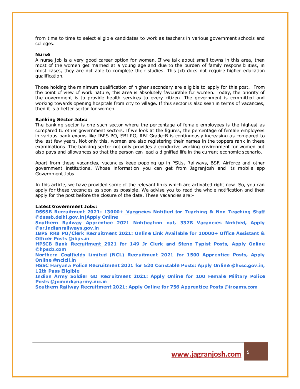Employment News 01-15 August 2021 E-Book - Page 5