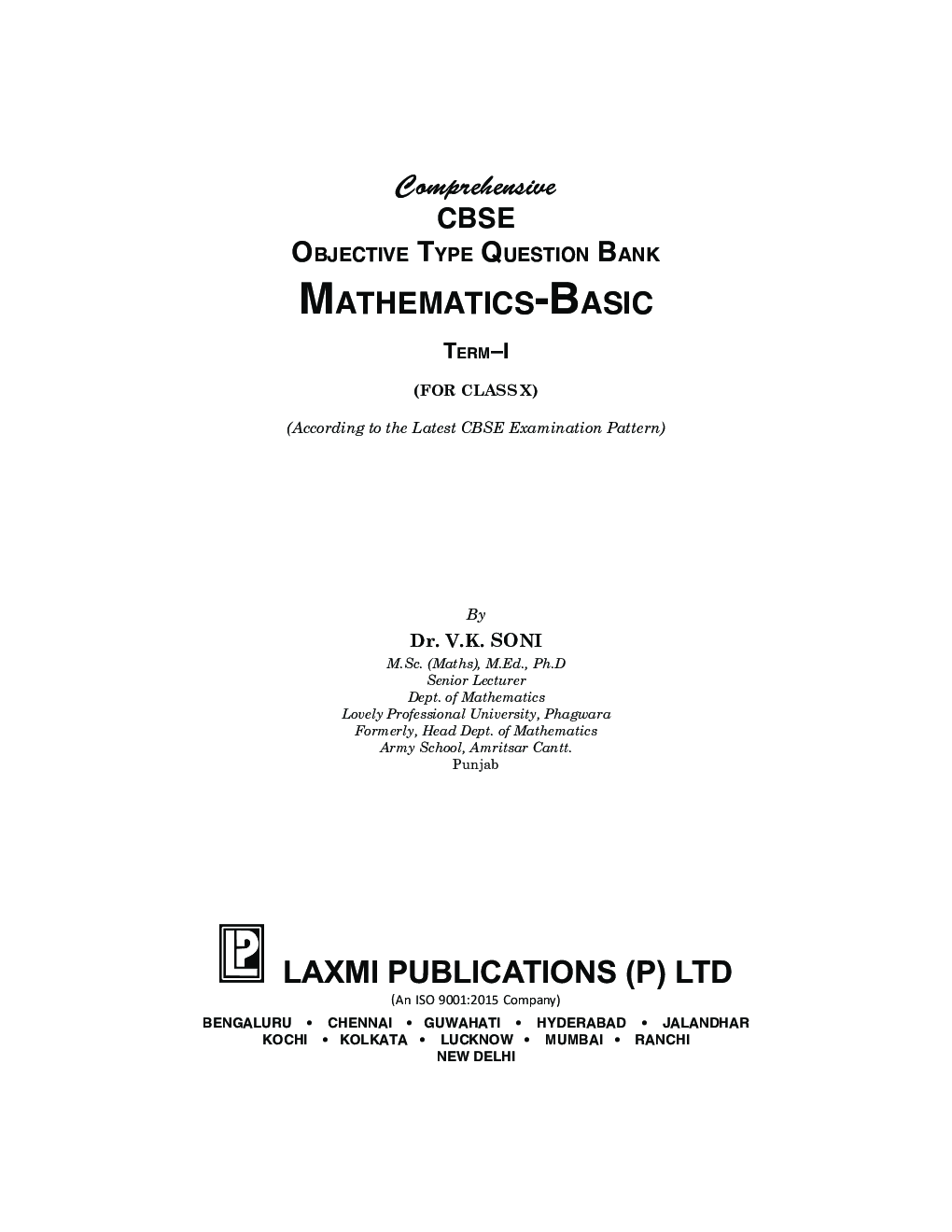 Comprehensive CBSE Objective Type Question Bank Mathematics X Basic (Term-I) - Page 3