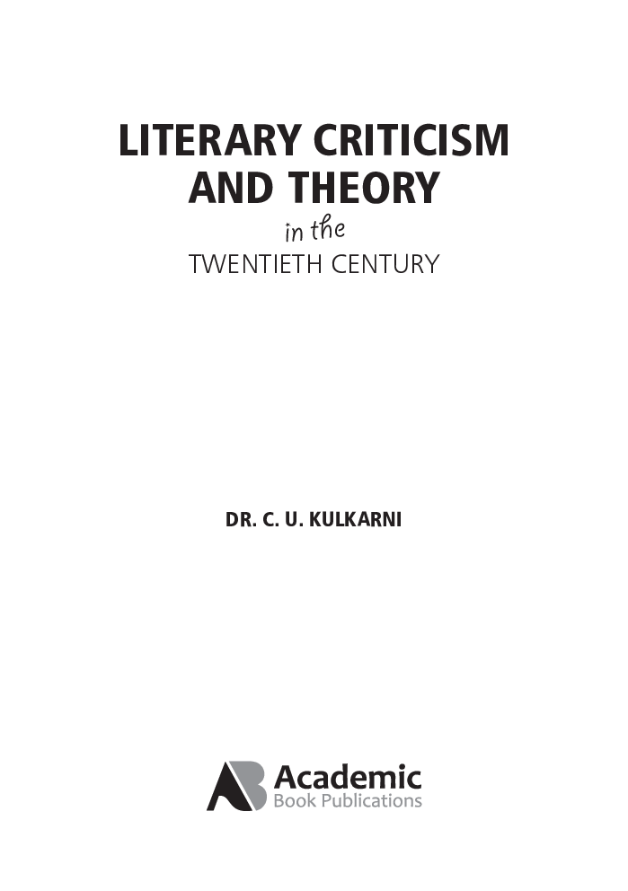 Literary Criticism And Theory In The Twentieth Century - Page 2
