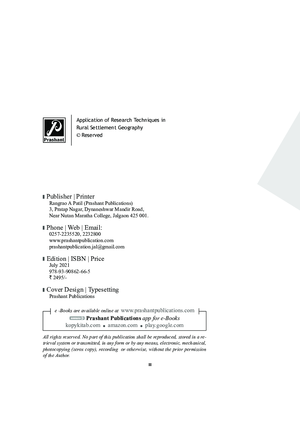 Application Of Research Techniques In Rural Settlement Geography  - Page 2