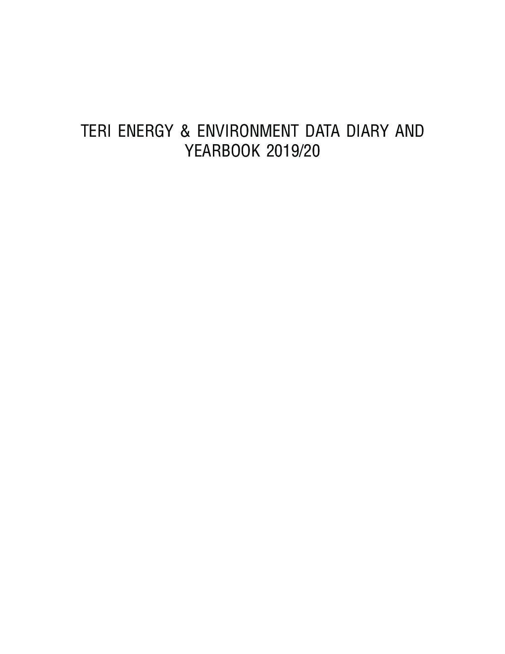 TERI Energy & Environment Data Diary and Yearbook (TEDDY) 2019/20   - Page 2
