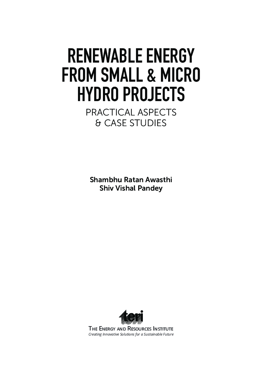 Renewable Energy from Small & Micro Hydro Projects - Page 4