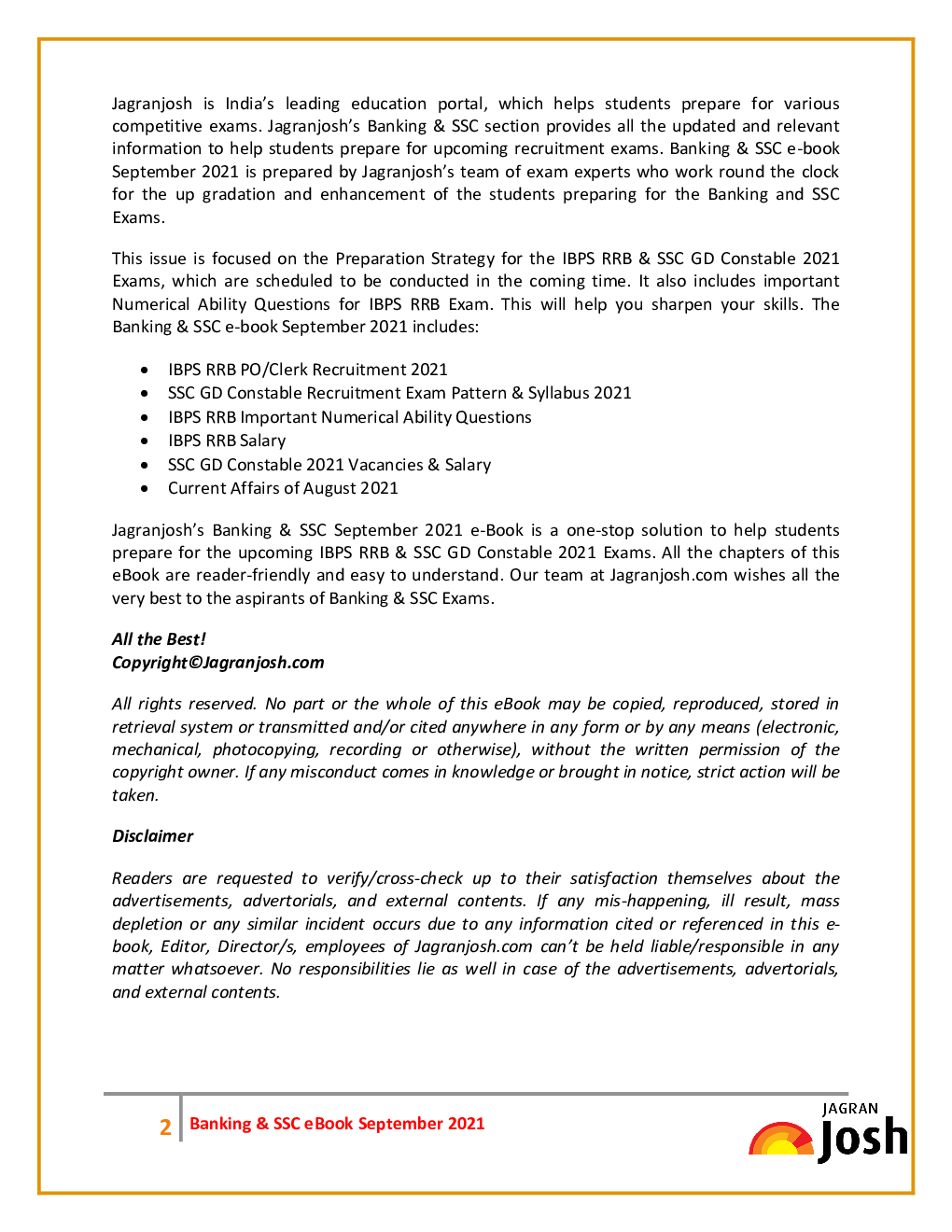 Banking & SSC September 2021 E-Book - Page 2