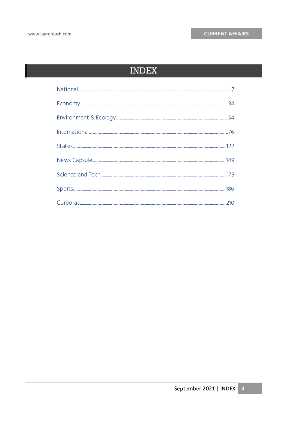 Current Affairs September 2021 E-Book - Page 4