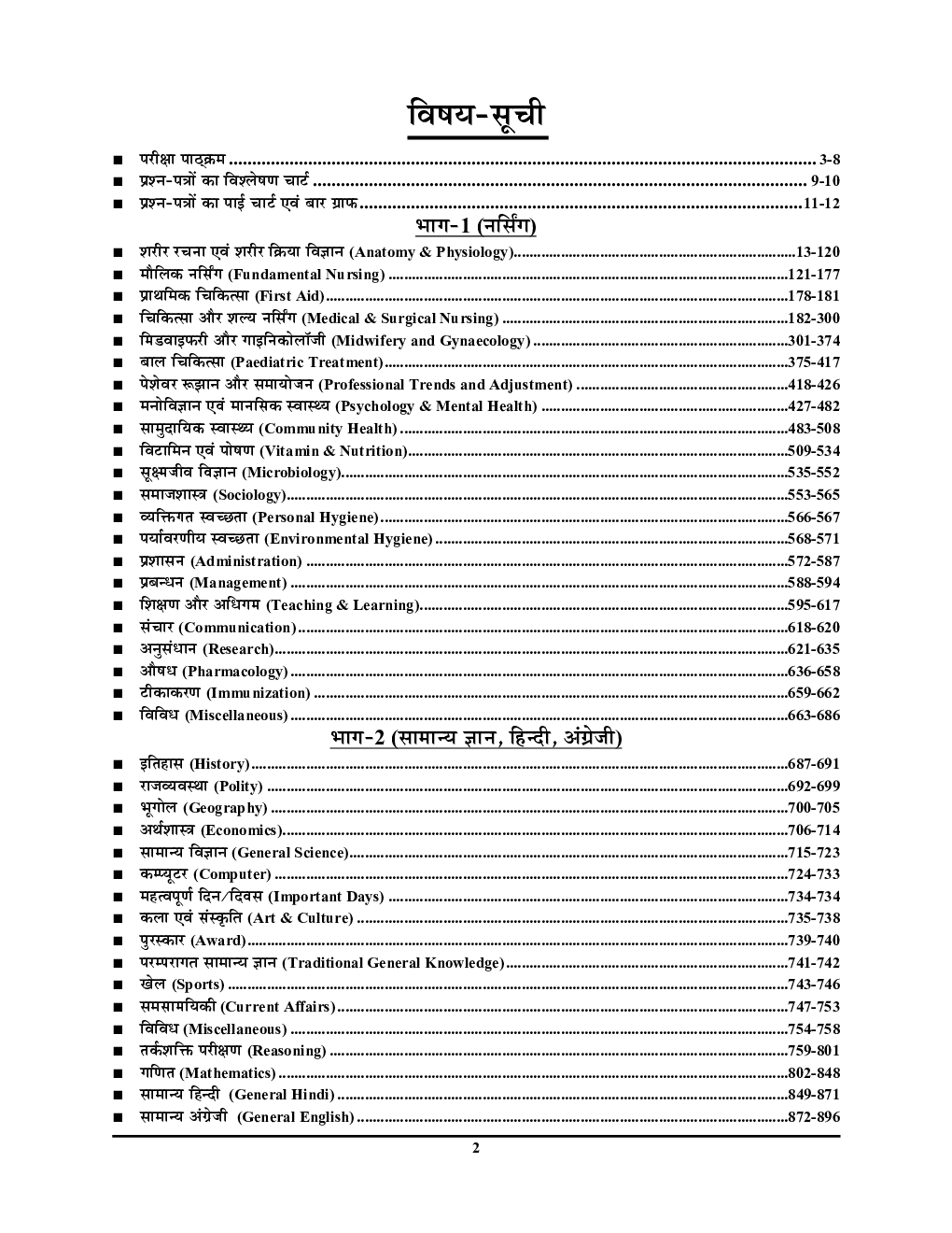 2021-22 UPPSC/UPNHM-CHO/AIIMS/BHU/DSSSB स्टाफ नर्स अध्यायवार सॉल्व्ड पेपर्स नर्सिंग सामान्य ज्ञान सामान्य हिंदी एवं सामान्य अंग्रेजी - Page 3
