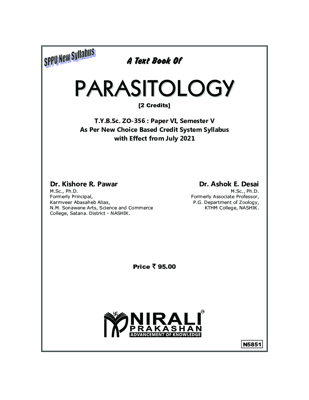 Parasitology : Zoology (ZO-356) Paper-6 - Page 2