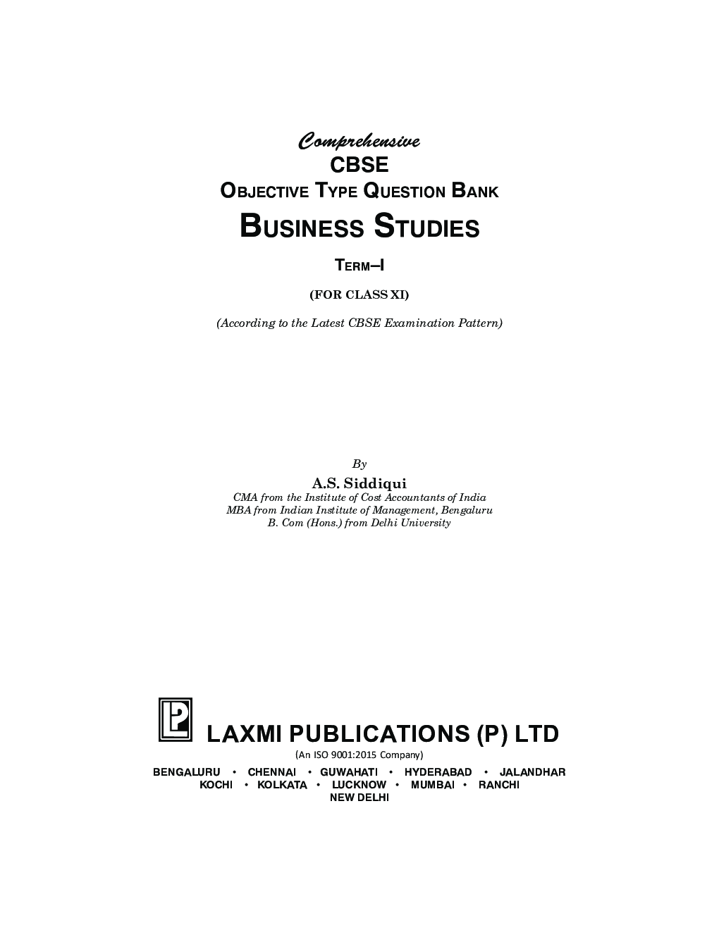 Comprehensive CBSE Objective Type Question Bank Business Studies XI (Term-I) - Page 3