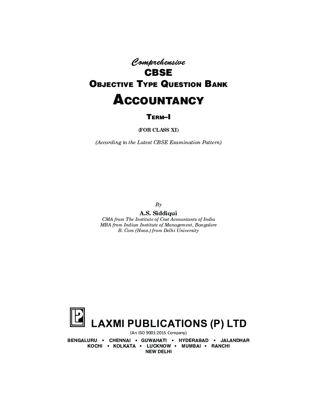 Comprehensive CBSE Objective Type Question Bank Accountancy - XI (Term-I) - Page 3