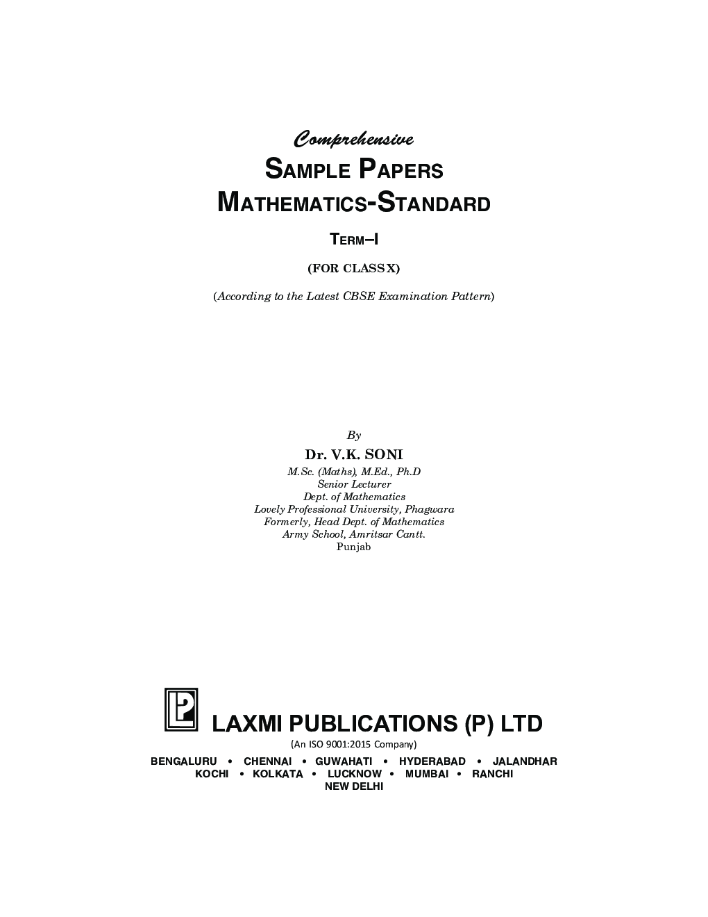 Comprehensive Sample Papers Mathematics X (Standard) (Term-I) - Page 3