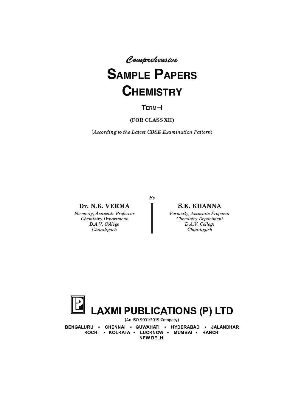 Comprehensive Sample Papers Chemistry XII (Term-I) - Page 3