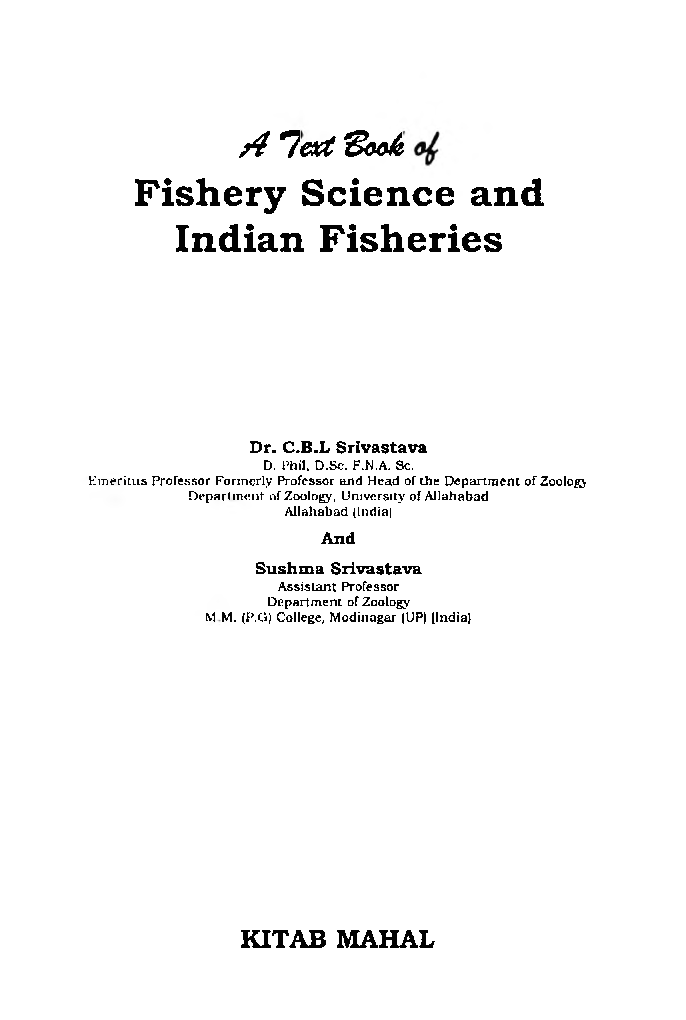 Fishery Science And Indian Fisheries - Page 2