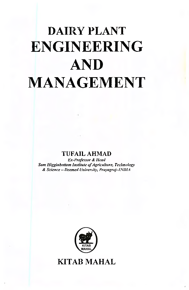 Dairy Plant Engineering And management - Page 3