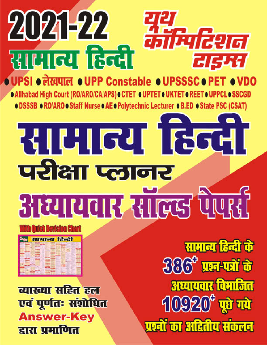 सामान्य हिंदी परीक्षा प्लैनर अध्यायवार साल्व्ड पेपर्स 2021-22 - Page 1