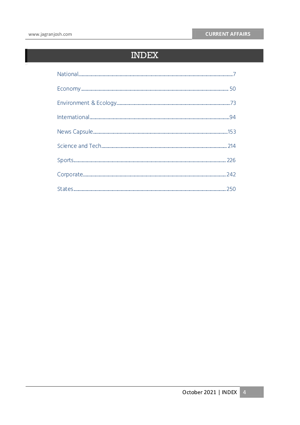 Current Affairs October 2021 E-Book - Page 4