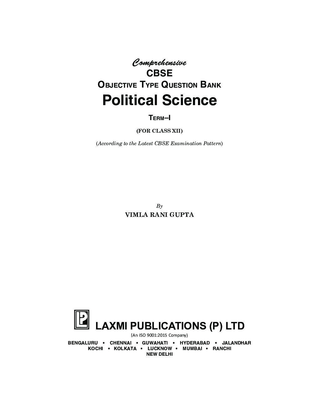 CBSE Objective Type Question Bank Political Science Term-I For Class-12 - Page 3