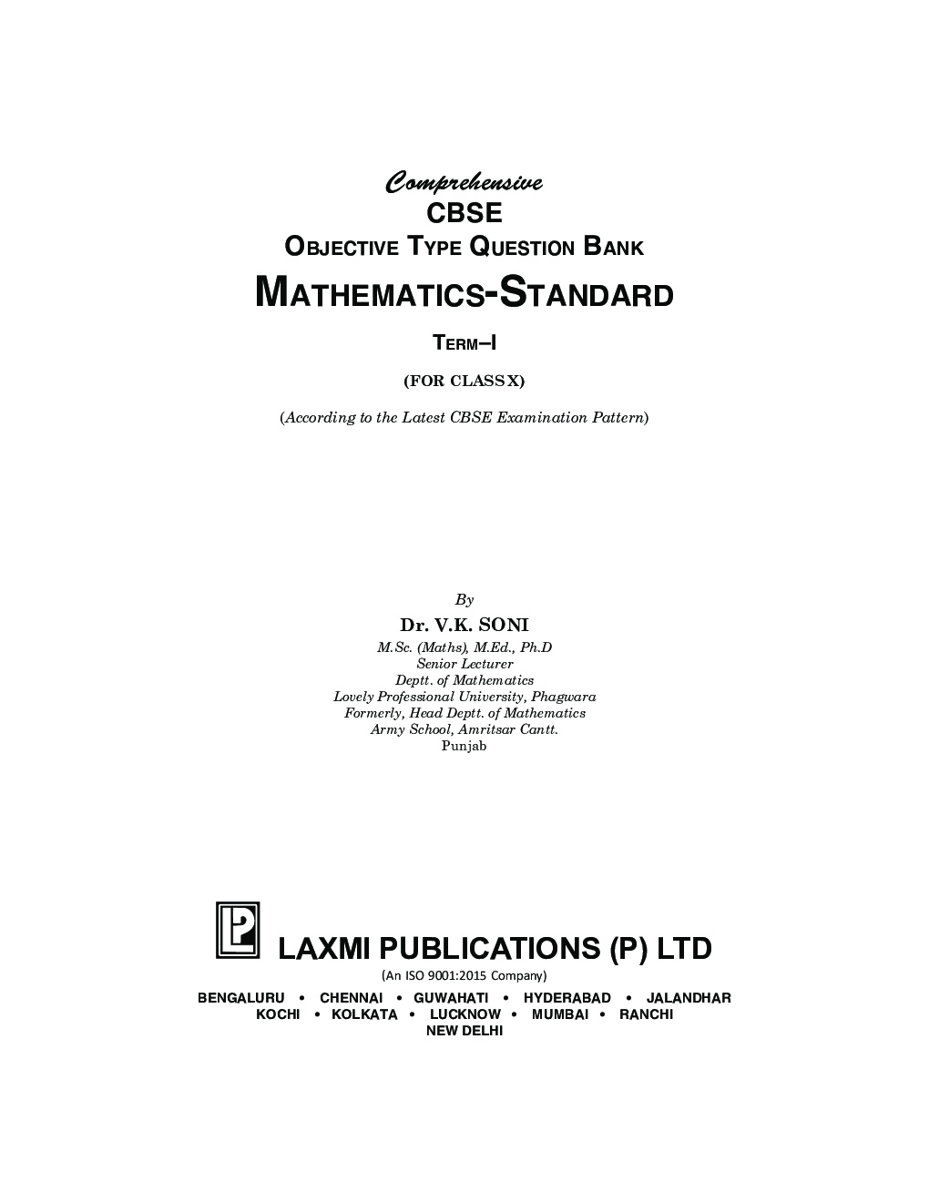 Comprehensive CBSE Objective Type Question Bank Mathematics Standard (Term-I) For Class-10 - Page 3
