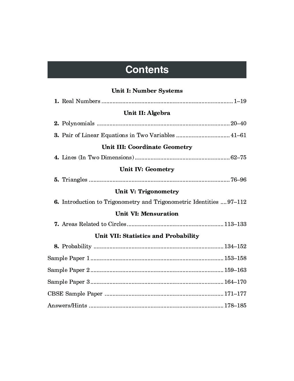 Comprehensive CBSE Objective Type Question Bank Mathematics Standard (Term-I) For Class-10 - Page 5
