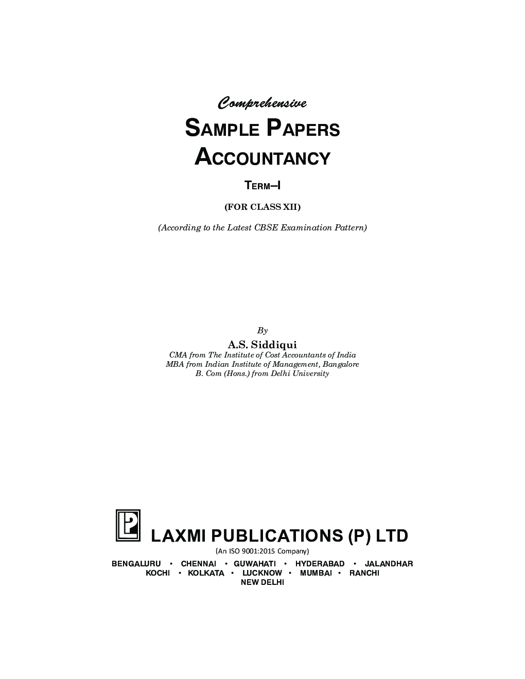 Comprehensive Sample Papers Accountancy (Term-I) For Class-12 - Page 3