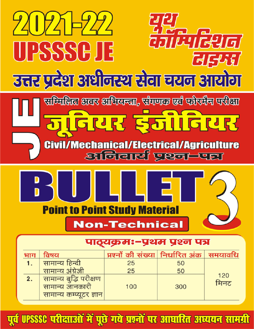 2021-22 UPSSSC JE Bullet Non-Technical जूनियर इंजीनियर अनिवार्य प्रश्न पत्र - Page 1