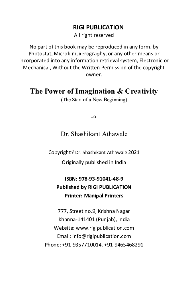 The Power Of Imagination And Creativity - The Start Of A New Beginning - Page 3