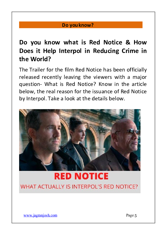 General Knowledge November 2021 E-Book - Page 5