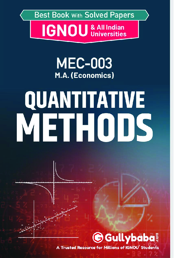 MEC-003 Quantitative Methods for Economic Analysis - Page 1