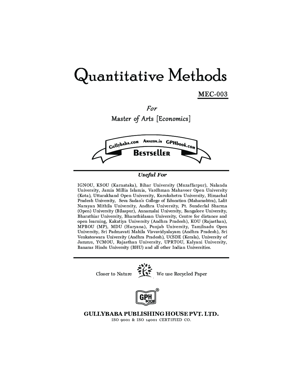 MEC-003 Quantitative Methods for Economic Analysis - Page 2