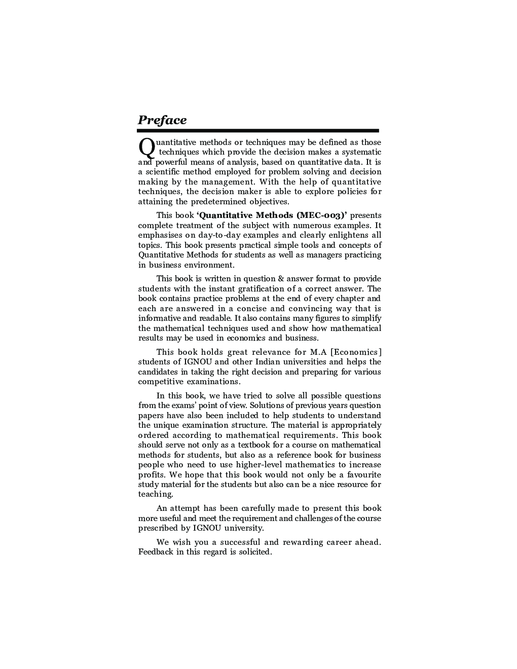 MEC-003 Quantitative Methods for Economic Analysis - Page 4