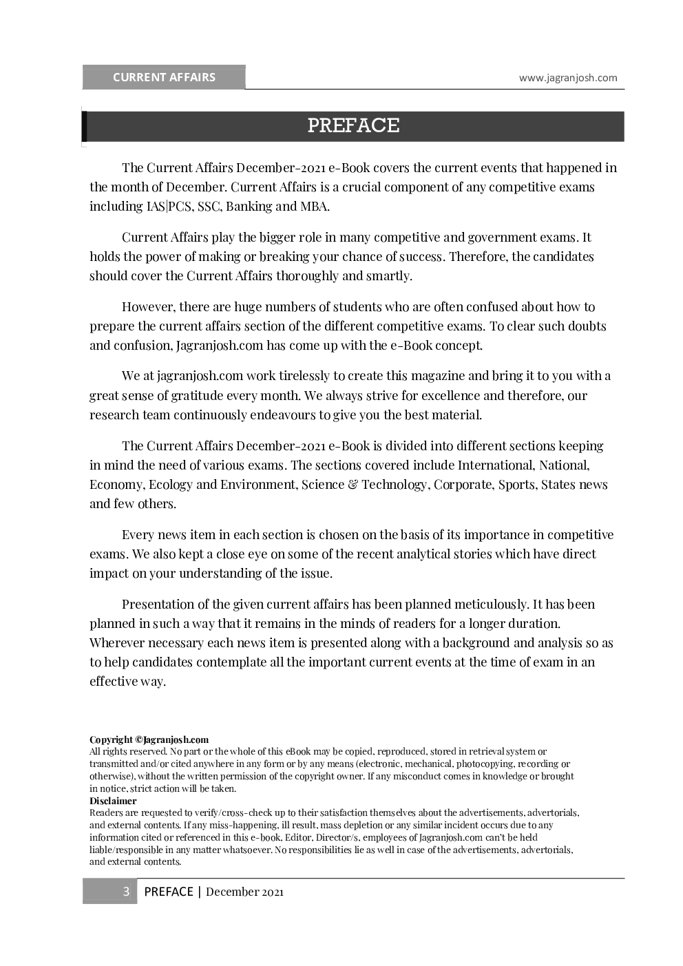 Current Affairs December 2021 E-Book - Page 3