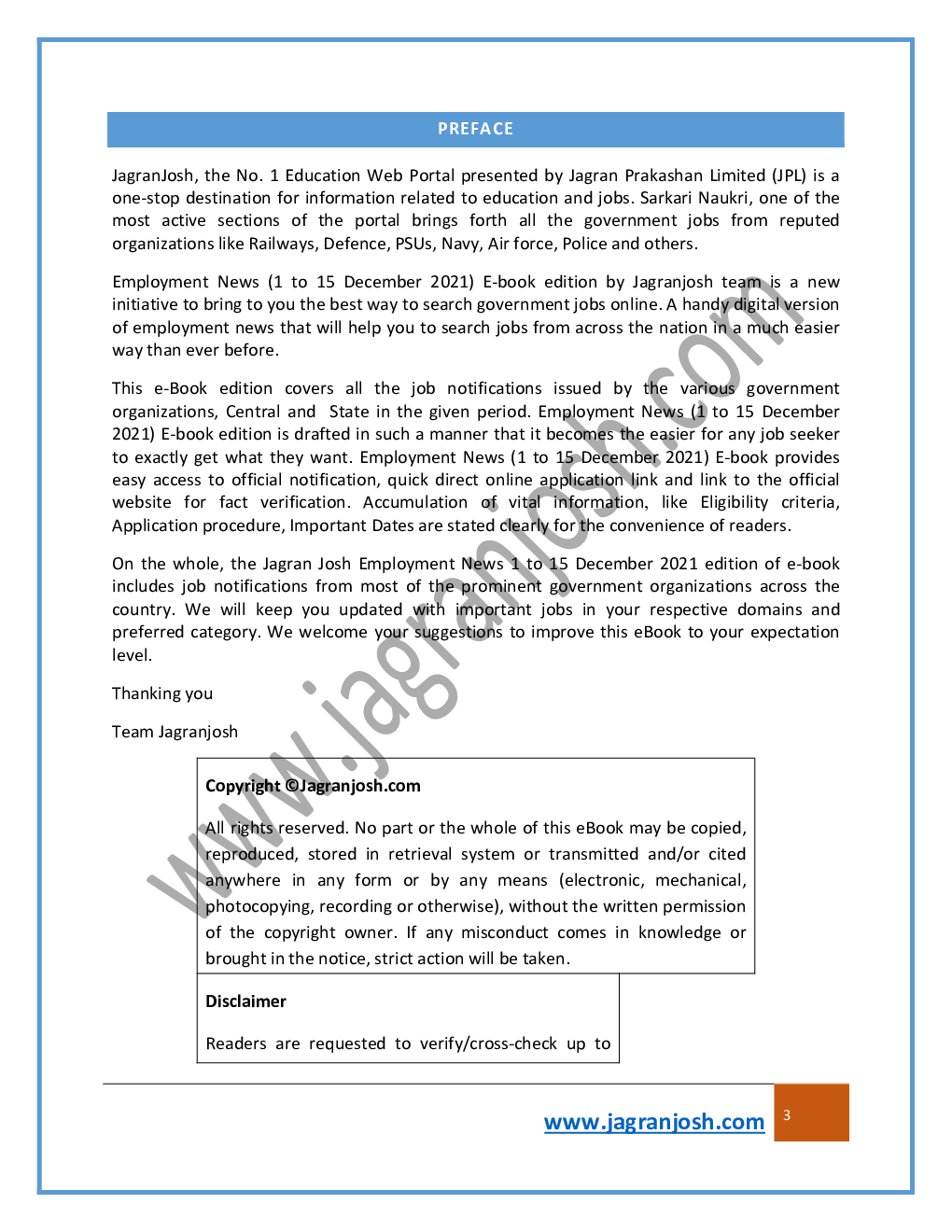 Employment News 01-15 December 2021 E-Book - Page 3