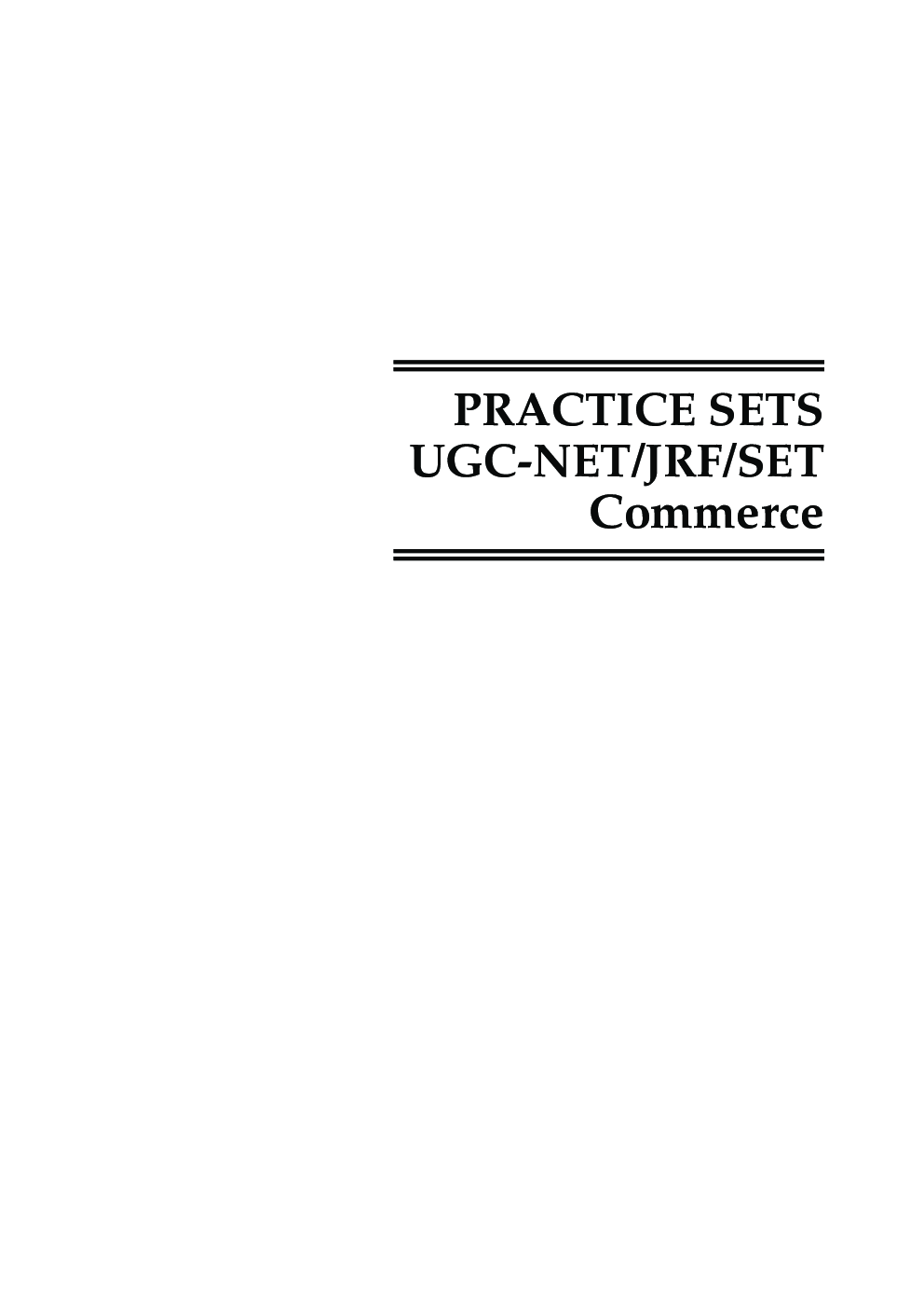 Practice Sets UGC-NET/JRF/SET Commerce - Page 5