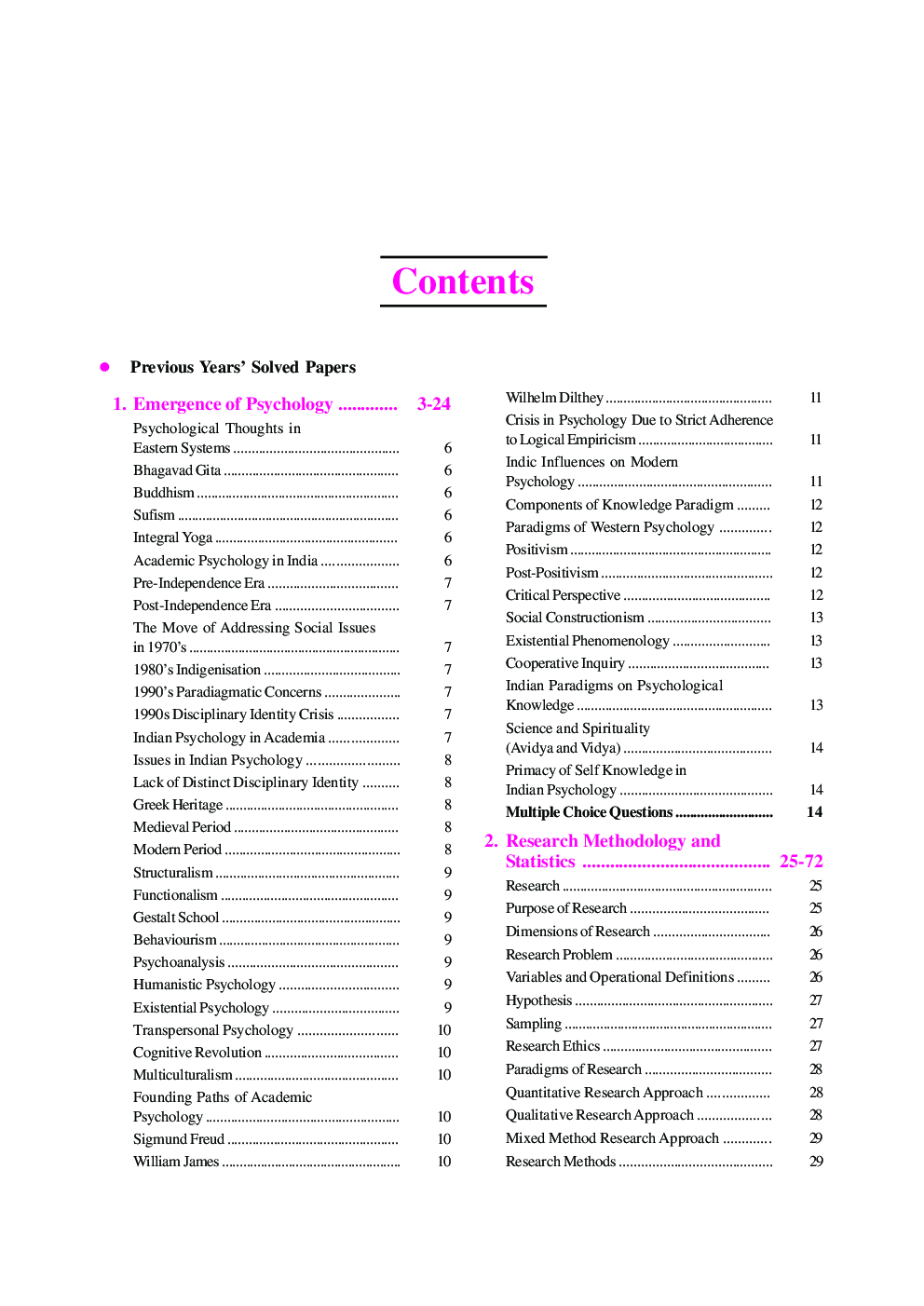 UGC-NET/JRF/SET Psychology (Papers-II) - Page 4
