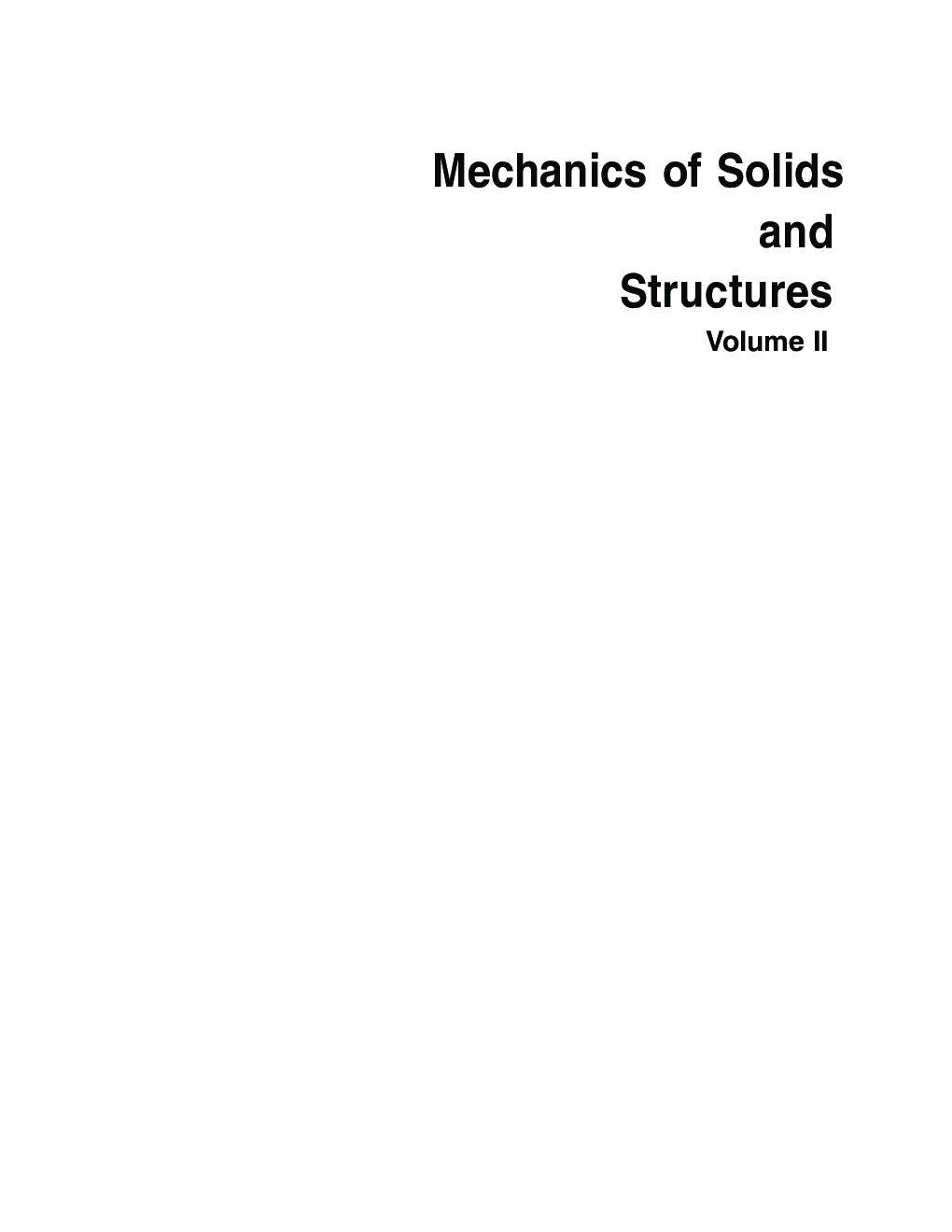 Mechanics Of Solids And Structures Volume II - Page 3
