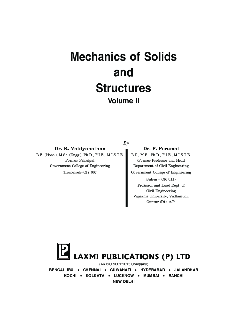 Mechanics Of Solids And Structures Volume II - Page 5
