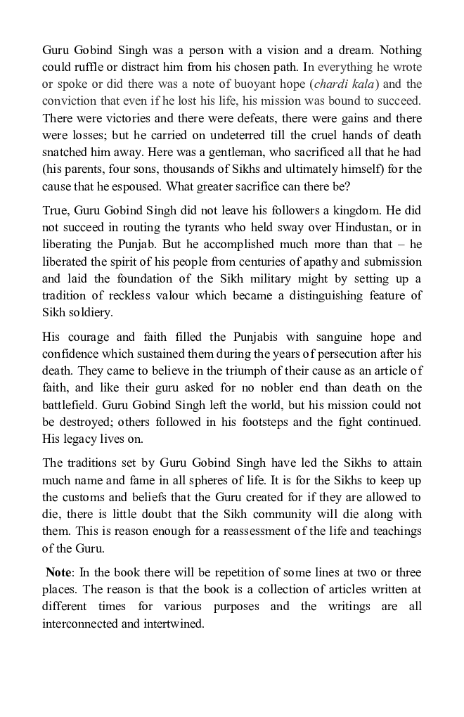 Guru Gobind Singh (A Collection Of Articles) - Page 5