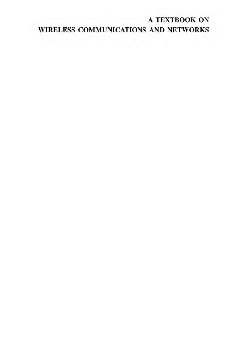 A Textbook On Wireless Communications And Networks - Page 2