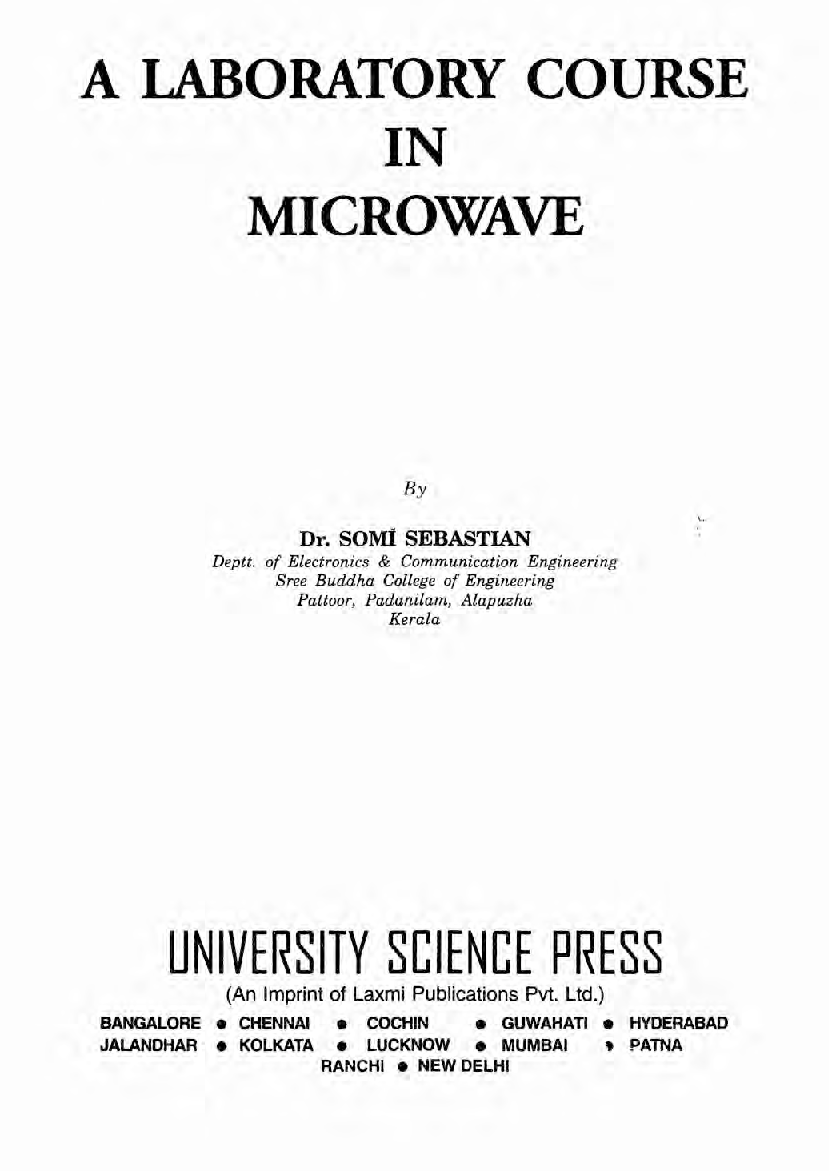 A Laboratory Course In Microwave - Page 4
