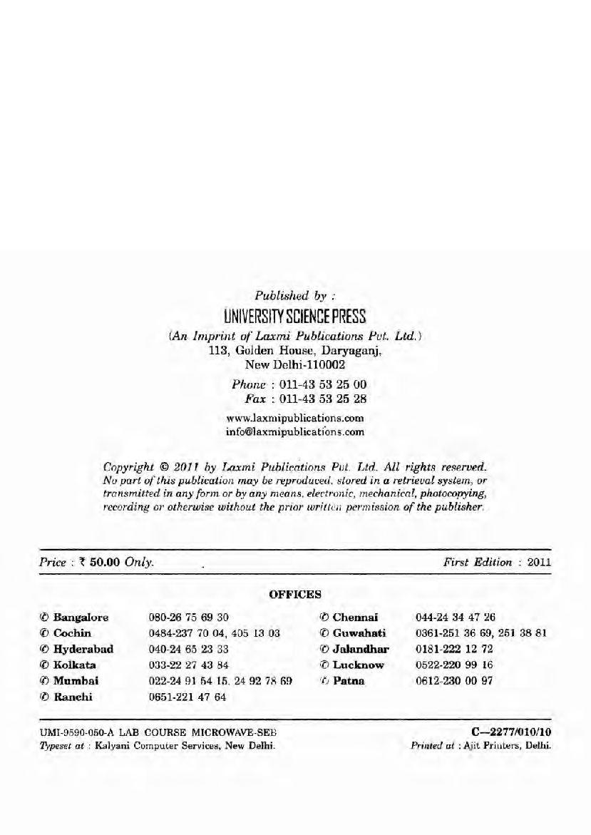 A Laboratory Course In Microwave - Page 5