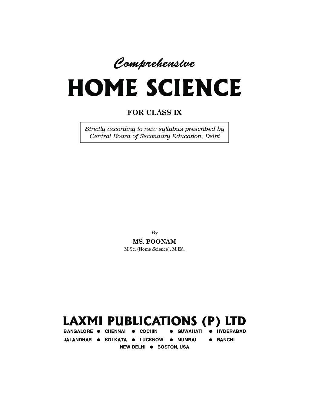 Comprehensive Home Science IX - Page 5