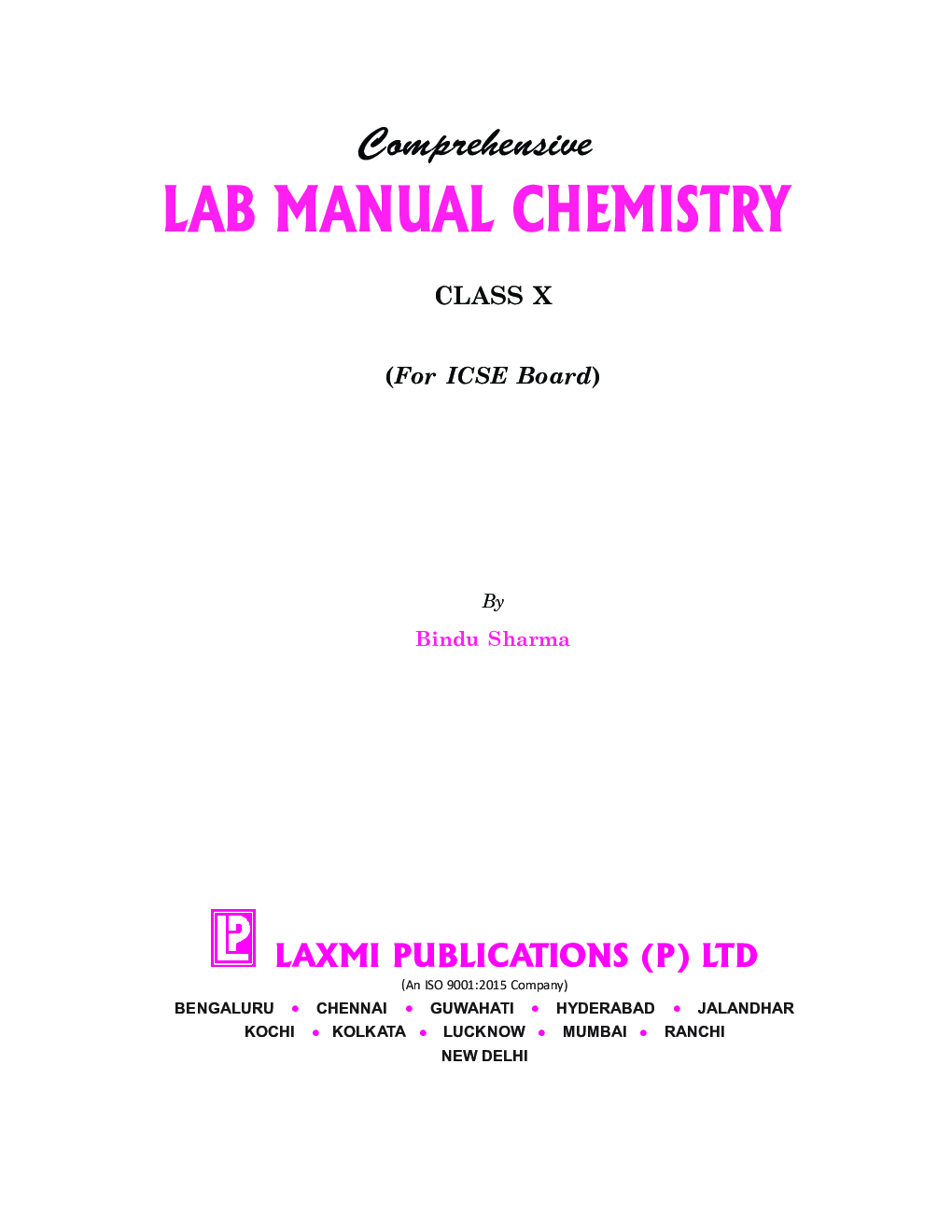 Comp. Lab Manual Chemistry X (ICSE Board) - Page 5