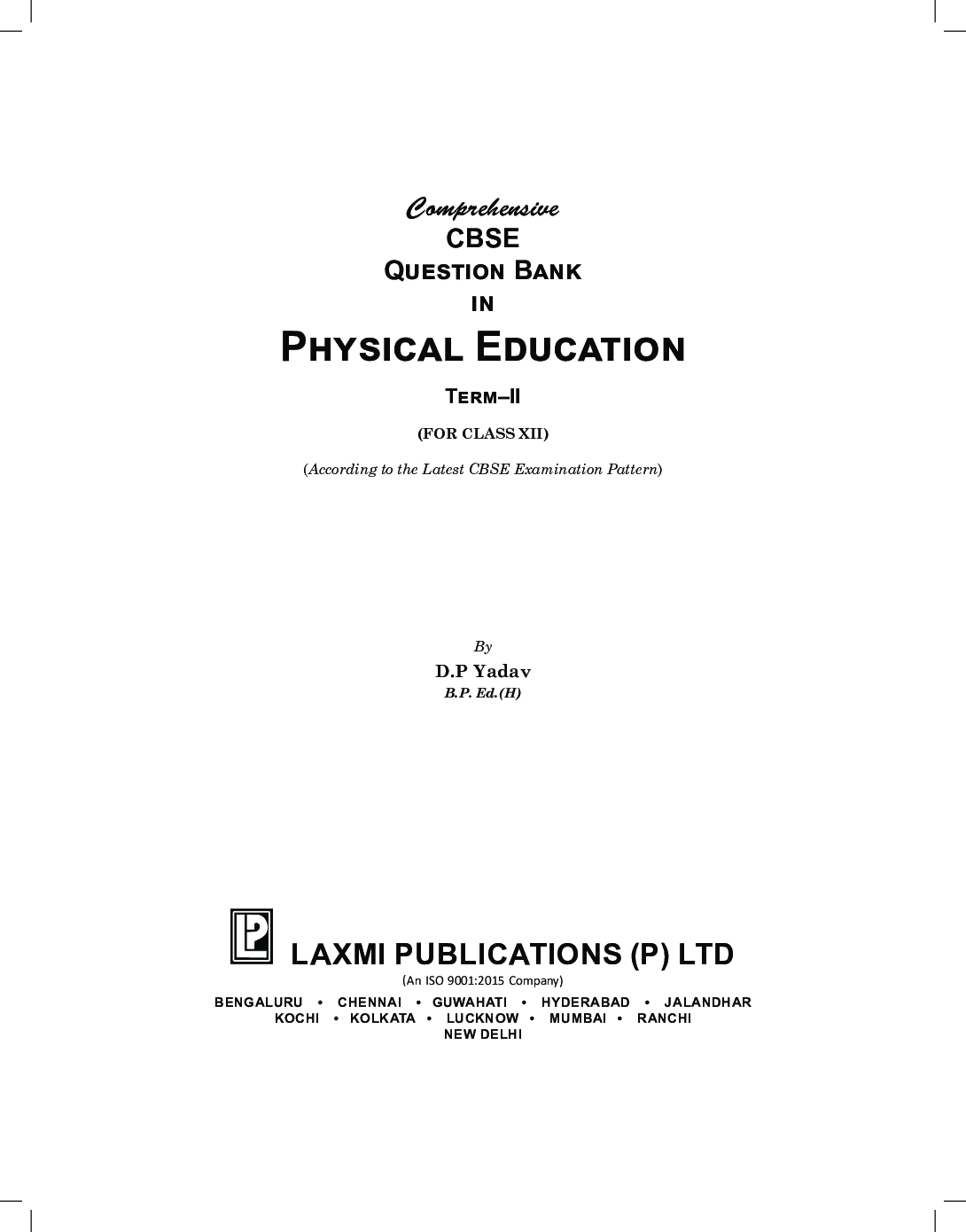 Comprehensive CBSE Question Bank in Physical Education XII (Term-II) - Page 3