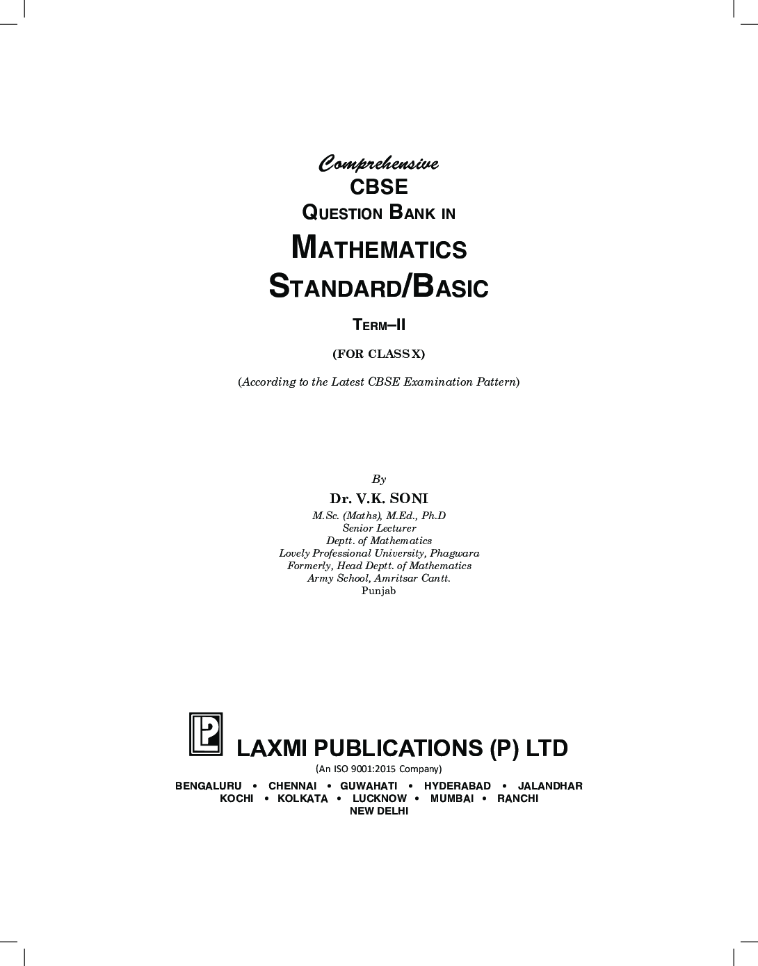 Comprehensive CBSE Question Bank in Mathematics X (Term-II) - Page 5